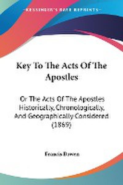 Key To The Acts Of The Apostles