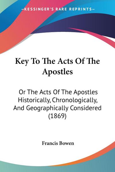 Key To The Acts Of The Apostles