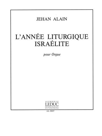 L’année liturgique israelitepour orgue
