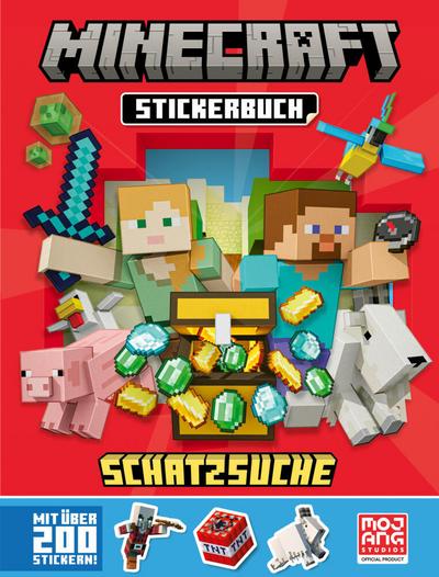Minecraft Stickerbuch Schatzsuche: Ein offizielles Minecraft-Stickerbuch | Über 500 coole Sticker | Kreative Beschäftigung für Kinder | Activitybuch ab 5 Jahren | Zum Verschenken