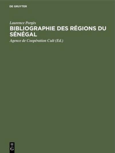Bibliographie des Régions du Sénégal