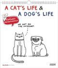 Alpha Edition - A Cat’s Life & A Dog’s Life 2026 - Wendekalender 30×30 cm (30×60 geöffnet) mit Katzen- & Hunde-Cartoons, humorvoller Wandkalender für Tierfreunde mit Illustrationen von Gemma Correll