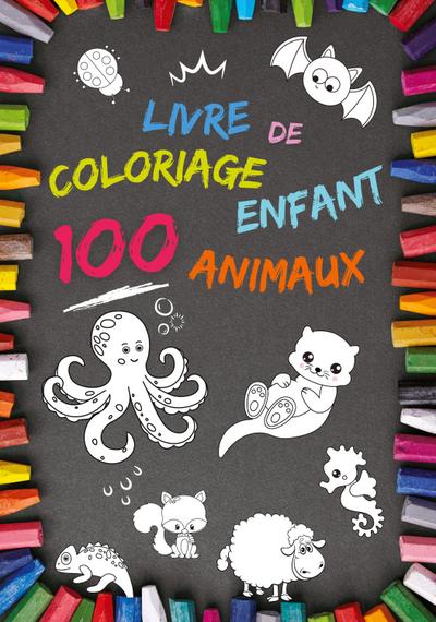 Livre de coloriage enfant 100 Animaux