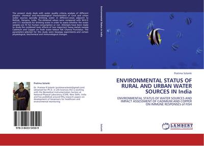 ENVIRONMENTAL STATUS OF RURAL AND URBAN WATER SOURCES IN India