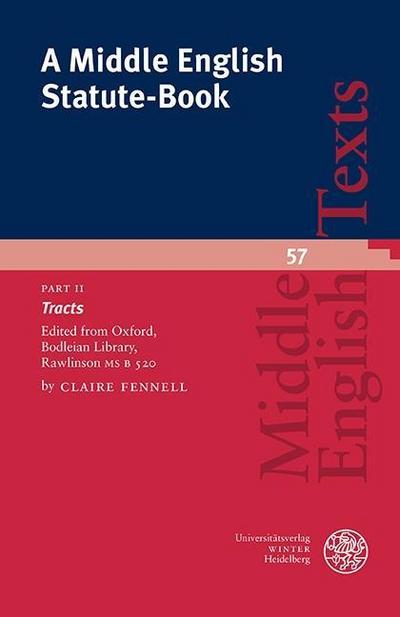 A Middle English Statute-Book