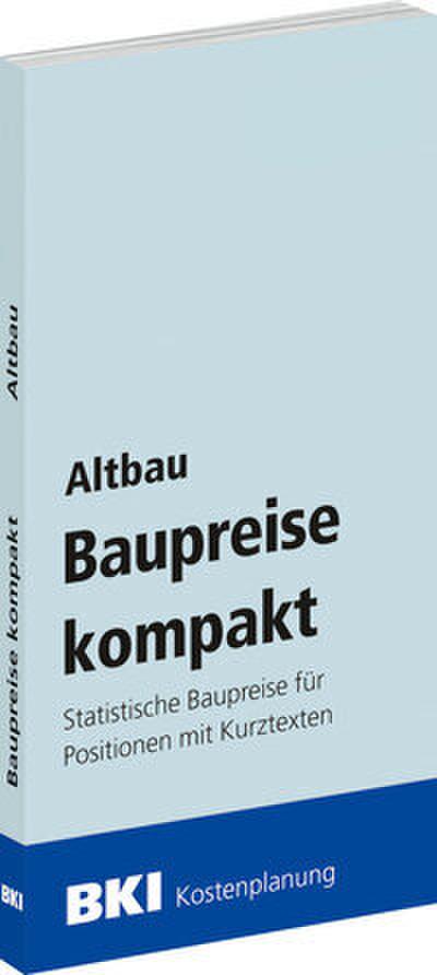 BKI Baupreise kompakt Altbau 2026
