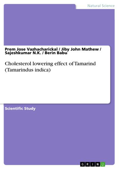 Cholesterol lowering effect of Tamarind (Tamarindus indica)