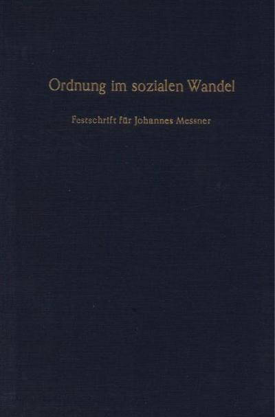 Ordnung im sozialen Wandel.