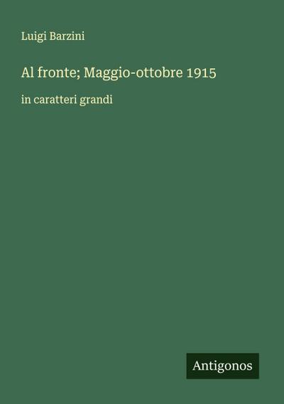 Al fronte; Maggio-ottobre 1915
