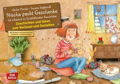 Nischa packt Geschenke