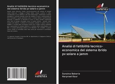 Analisi di fattibilità tecnico-economica del sistema ibrido pv solare a jamm
