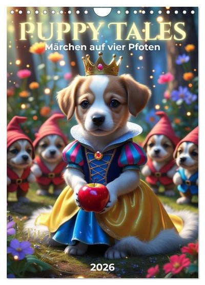 Puppy Tales - Märchen auf vier Pfoten (Wandkalender 2026 DIN A4 hoch), CALVENDO Monatskalender
