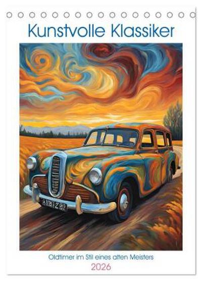 Kunstvolle Klassiker (Tischkalender 2026 DIN A5 hoch), CALVENDO Monatskalender