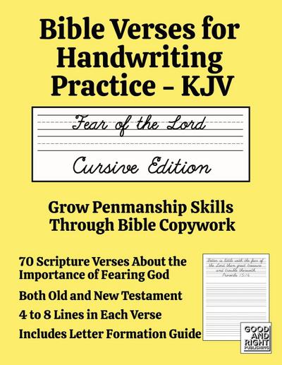 Bible Verses for Handwriting Practice - KJV