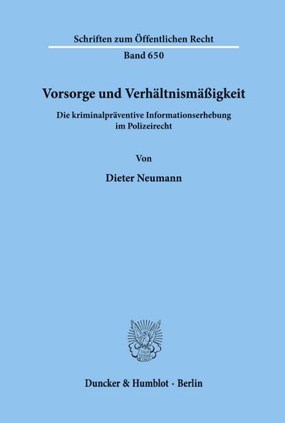 Vorsorge und Verhältnismäßigkeit.