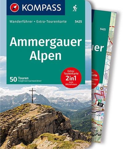 KOMPASS Wanderführer Ammergauer Alpen: Wanderführer mit Extra-Tourenkarte 1:30.000, 50 Touren, GPX-Daten zum Download.