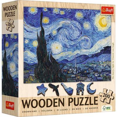 Holz Puzzles - "200" - Die Sternennacht / Vincent van Gogh