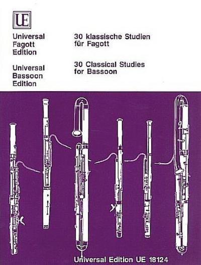 30 klassische Studien für Fagott