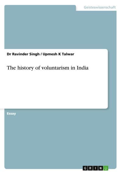 The history of voluntarism in India