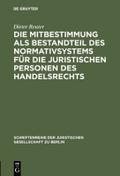 Die Mitbestimmung als Bestandteil des Normativsyst
