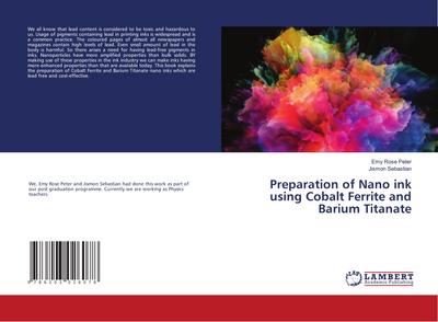 Preparation of Nano ink using Cobalt Ferrite and Barium Titanate