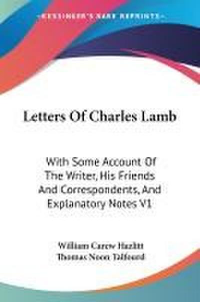Letters Of Charles Lamb