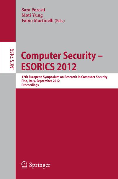 Computer Security -- ESORICS 2012