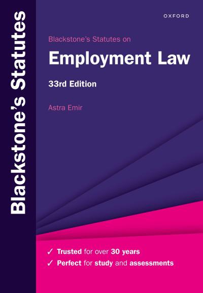 Blackstone’s Statutes on Employment Law