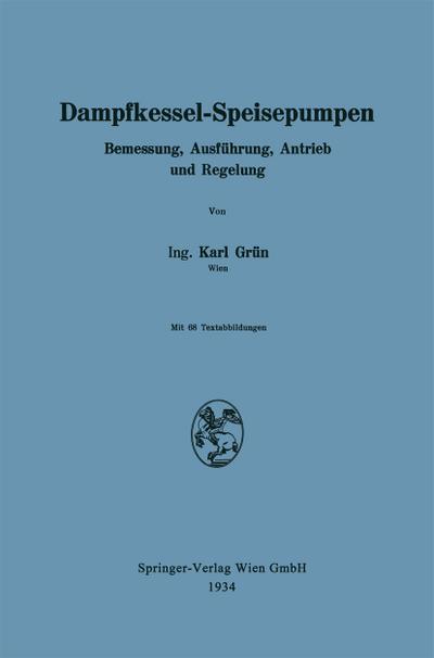 Dampfkessel-Speisepumpen