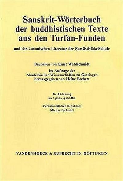 Sanskrit-Wörterbuch der buddhistischen Texte aus den Turfan-Funden na / para-vyabadha