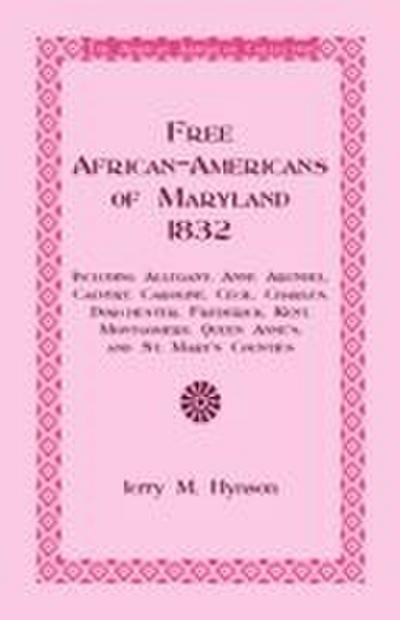 Free African-Americans Maryland, 1832