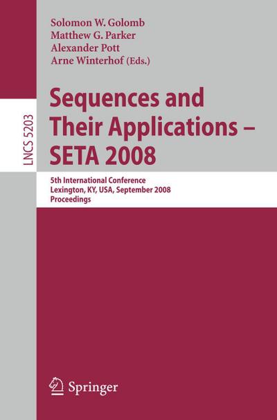 Sequences and Their Applications - SETA 2008