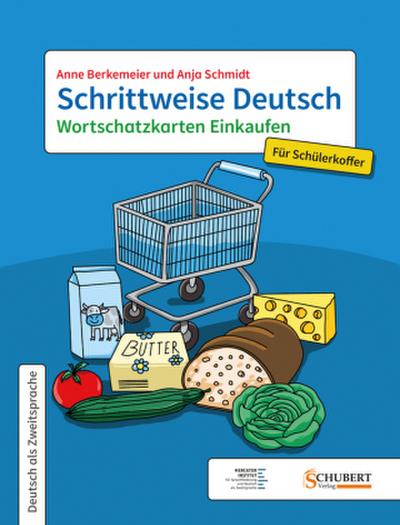 Schrittweise Deutsch / Wortschatzkarten Einkaufen für Schülerkoffer