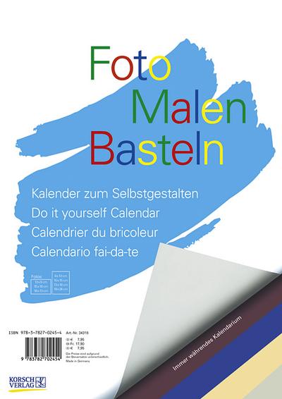 Foto, Malen, Basteln, bunter Karton (30 x 21 cm)
