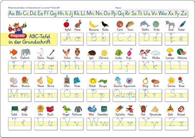 Fragenbär-Lerntafel: ABC-Tafel in der Grundschrift, 32 x 22,5 cm: stabiler Karton, folienbeschichtet, wiederbeschreibbar mit abwischbaren ... ohne Stift) (Lerne mehr mit Fragenbär)