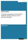 ’Gleichberechtigung der Geschlechter?’