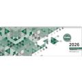 Tischquerkalender Giganta XXL grün 2026