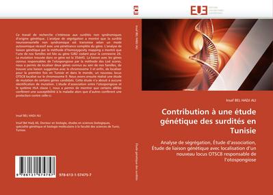 Contribution à une étude génétique des surdités en Tunisie
