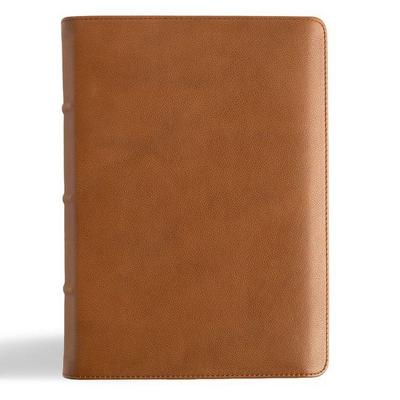 CSB He Reads Truth Bible, Holman Handcrafted Collection, Saddle Brown Premium Calfskin