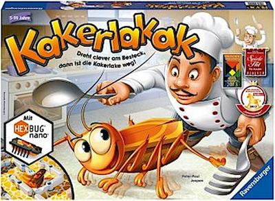 Ravensburger 22212 - Kakerlakak - Aktionsspiel mit elektronischer Kakerlake für Groß und Klein, Familienspiel für 2-4 Spieler, geeignet ab 5 Jahren