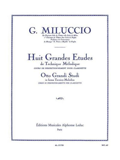 8 Grandes Etudes de Technique Melodique (Clarinet Solo)