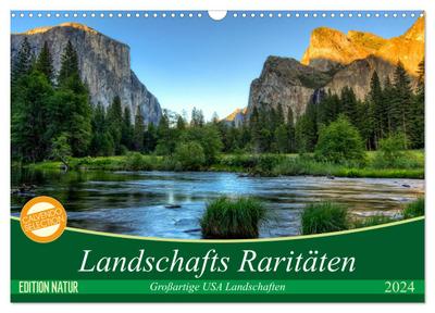 Landschafts Raritäten ¿ Großartige USA Landschaften (Wandkalender 2024 DIN A3 quer), CALVENDO Monatskalender