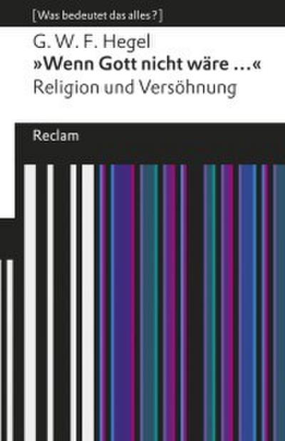 ’Wenn Gott nicht wäre ...’. Religion und Versöhnung