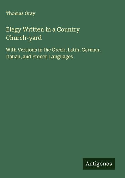 Elegy Written in a Country Church-yard