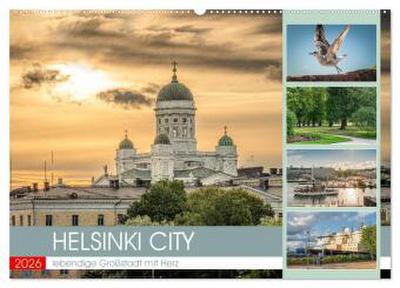 HELSINKI CITY (Wandkalender 2026 DIN A2 quer), CALVENDO Monatskalender