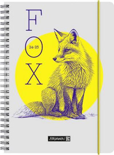 Schülerkalender 2024/2025 "Fox", 2 Seiten = 1 Woche, A5, 208 Seiten