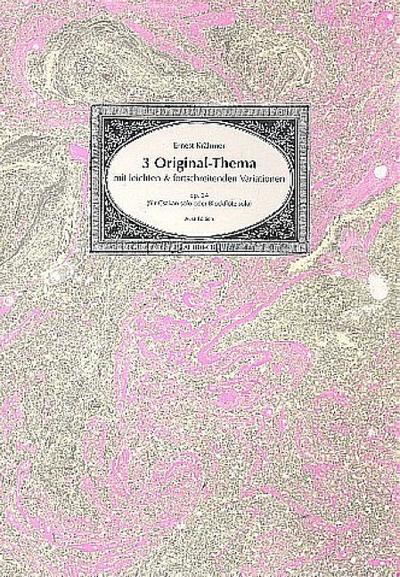3 Original-Themen op.24 mit leichten und fortschreitenden Variationen op.24für Csakan  (Blockflöte)