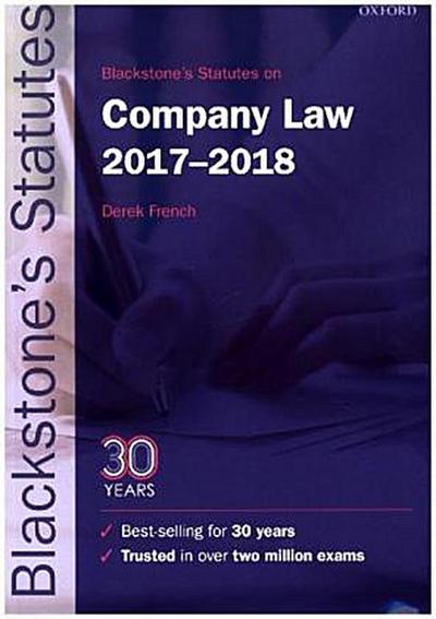 Blackstone’s Statutes on Company Law 2017-2018
