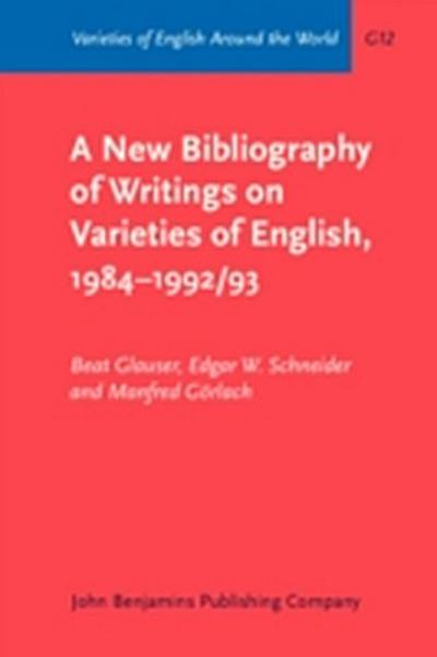 New Bibliography of Writings on Varieties of English, 1984-1992/93