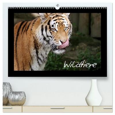 Wildtiere (hochwertiger Premium Wandkalender 2027 DIN A2 quer), Kunstdruck in Hochglanz
